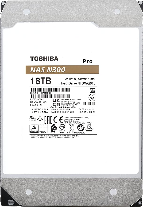 Toshiba N300 PRO 18TB Large-Sized Business NAS 3.5-Inch Internal Hard Drive - Image 6