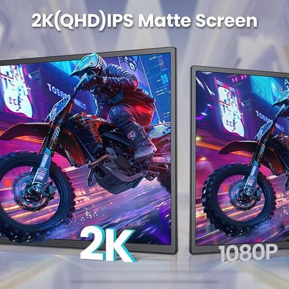 2K 180Hz Portable Monitor, 23.8" 2560x1440 QHD 120% SRGB IPS FreeSync Gaming - Image 2