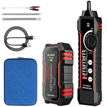 NF-802MG Network Cable Tester for POE/Cat5/Cat5e/Cat6/Cat6a CAT3 Phone Line by ZHOUCENetworkCableTester