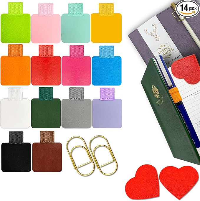 Pen Loop Holder for Notebook 14 Colors Self-Adhesive Stick On Pen Holder by RICESTKCN