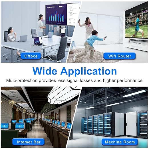 Cat6A Ethernet Cable 90 Degree Right Angled 16FT 5Pack, Flexible Slim & Ultra - Image 7