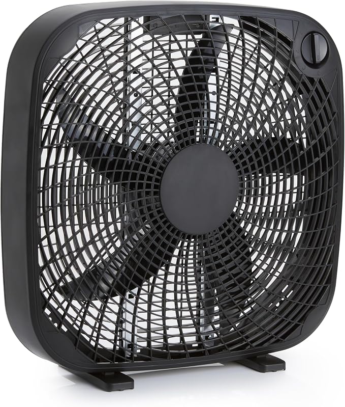 Amazon Basics 3 Speed Box Fan, Indoor Electric Fan by AmazonBasics