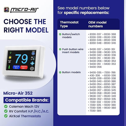 MICRO-AIR EasyTouch Digital RV Thermostat Replacement - Image 2