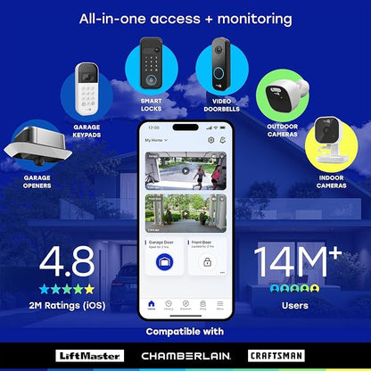 myQ Secure View™ 3-in-1 Smart Lock Deadbolt + myQ Chime + Extra Battery - Image 11