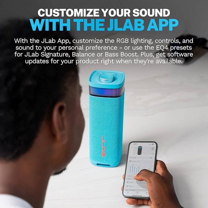 JLab JBuds Party Portable Bluetooth Speaker, 2 Full-Range Drivers + 2 Passive - Image 7