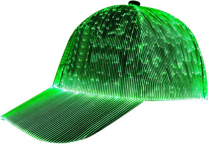 lumisonata LED Cap Fiber Optic Hat EDM Baseball Caps Light Up 7 Colors Glowing by LUMISONATA