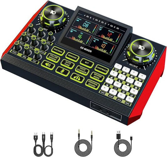 Audio mixer, suitable for live streaming, and gaming on computers/phones; by tenlamp