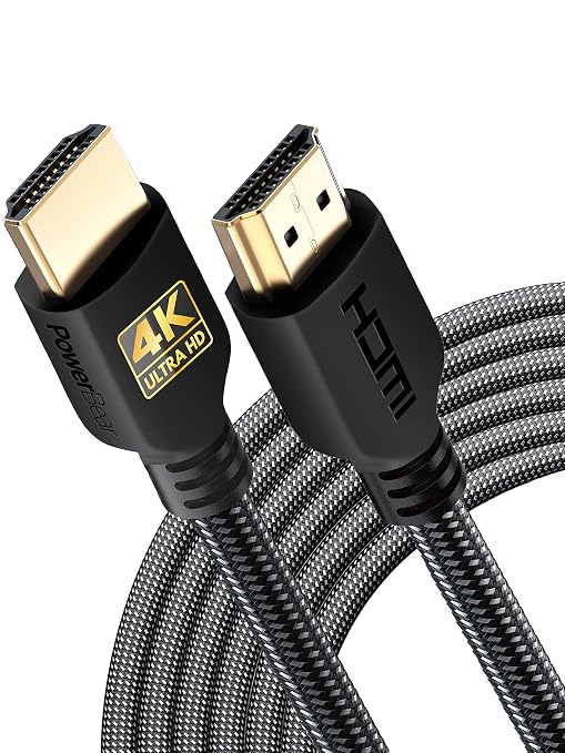 PowerBear 4K HDMI Cable 20 ft | High Speed Hdmi Cables, Braided Nylon & Gold by PowerBear