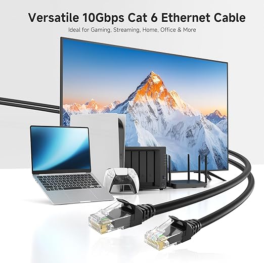 Cable Matters 10Gbps Snagless Cat 6 Ethernet Cable - 14ft - Image 2