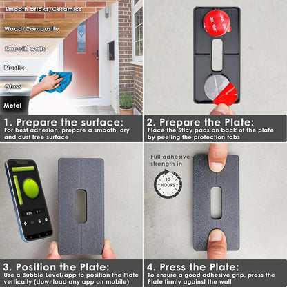 No-Drill Mount for Video Battery Doorbell Plus Sticky Mount Spacer Battery - Image 6