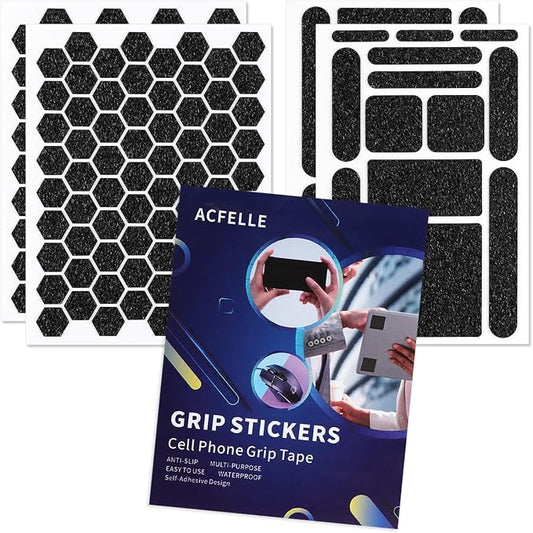 4Pack Phone Grip Tape, Finger Grip Stickers Decal Waterproof Pre-Cut Non Slip by ACFELLE