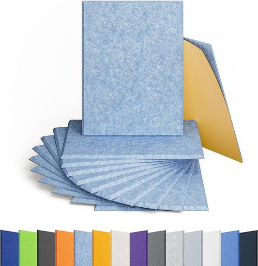 12 Pack Acoustic Panels Self Adhesive Sound Proof Foam, High Density Sound by Amantech