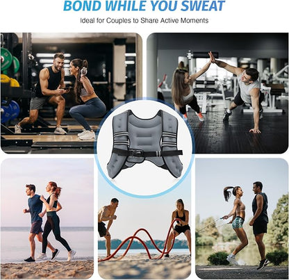 ZELUS Weighted Vest, 6lb/8lb/12lb/16lb/20lb/25lb/30lb Weight Vest - Image 4