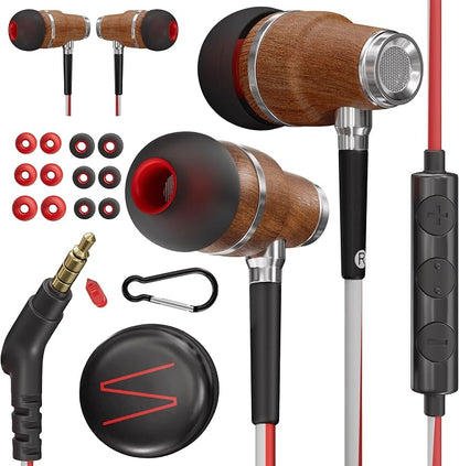 Symphonized Wired Earbuds with Microphone – 90% Noise Cancelling Ear buds with by Symphonized