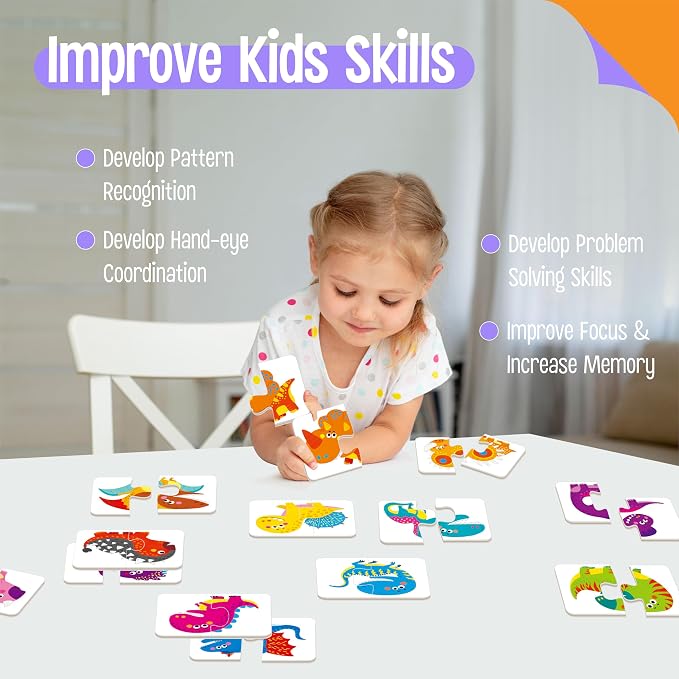 48 Dinosaurs Matching Puzzles - Image 6