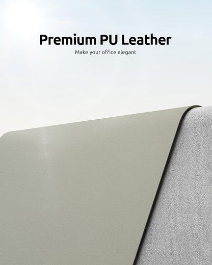 YSAGi Leather Desk Protector, Office Mat, Large Mouse Mat, Non-Slip PU Leather - Image 2
