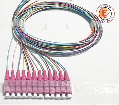 Elfcam® - 12-Fibre LC/UPC OM4 Multimode 50/125um Colour-Coded Optical Fibre - Image 7