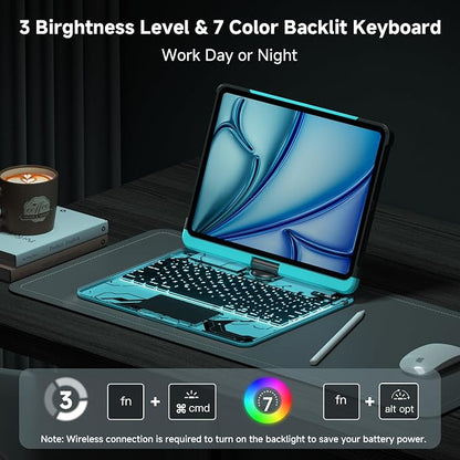 Keyboard Case for 12.9 inch iPad Pro 6/5/4/3rd Gen & 13 inch iPad Air Wireless - Image 5