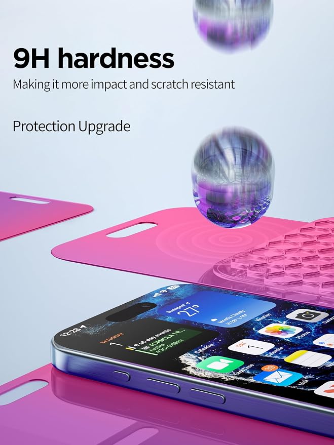 Compatible for iPhone 16 Plus/iPhone 15 Plus Privacy Screen Protector Tempered - Image 4