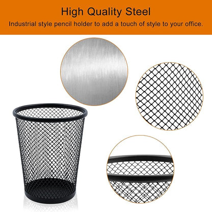 Desk Pencil Pen Holder, Wire Mesh Pen Cup Holder - Image 3