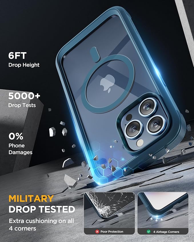 Miracase Magnetic for iPhone 15 Pro Max Case 6.7'' Full-Body Drop Proof Bumper - Image 5