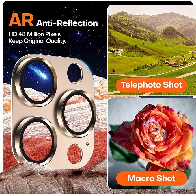 Camera Lens Protector for iPhone 16 Pro Max/16 Pro/15 Pro Max/15 Pro/14 Pro - Image 4