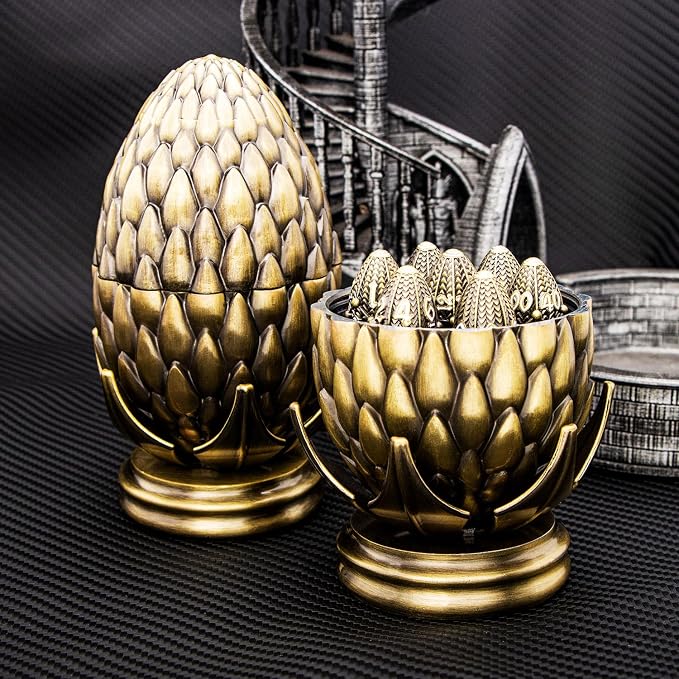 ARUOHHA DND Metal Dice Bronze Dragon Egg Dice - Image 3