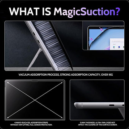 Privacy Screen for 12.3 Inch Surface Pro 7+/7/6/5/4/3, MagicSuction™ Removable - Image 3