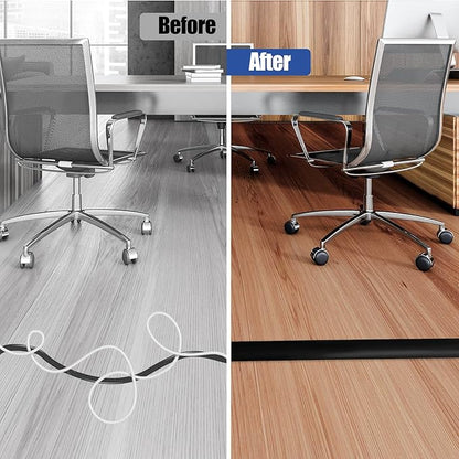 Floor Cord Cover Self Adhesive Cord Hider, 20FT Cable Management, Extension - Image 5