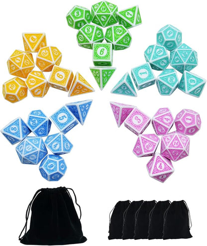 SmartDealsPro Retro Polyhedral Dice Sets by SmartDealsPro