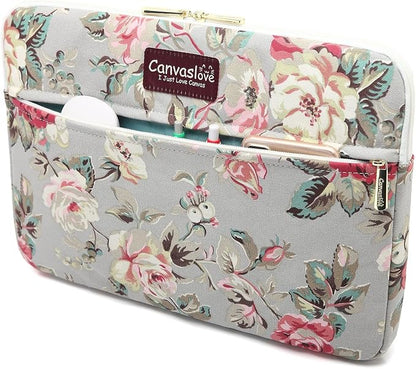 Canvaslove Grey Rose Laptop Sleeve Case Bag - Image 2