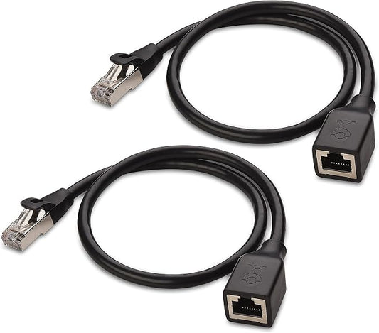 Cable Matters 10Gbps 2-Pack Short Shielded Cat 6 Ethernet Extension Cable by CableMatters
