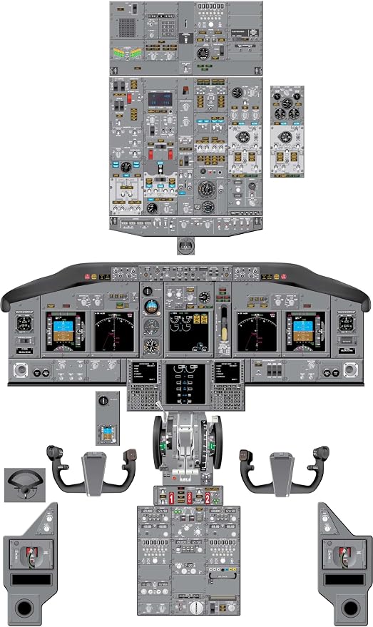Boeing 737-800 Aircraft Cockpit Training Poster by Unknown