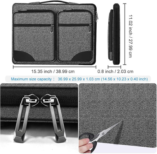 ZINZ Laptop Case 15 15.6 16 inches Sleeve Slim Briefcase Spill-Resistant Handbag - Image 2