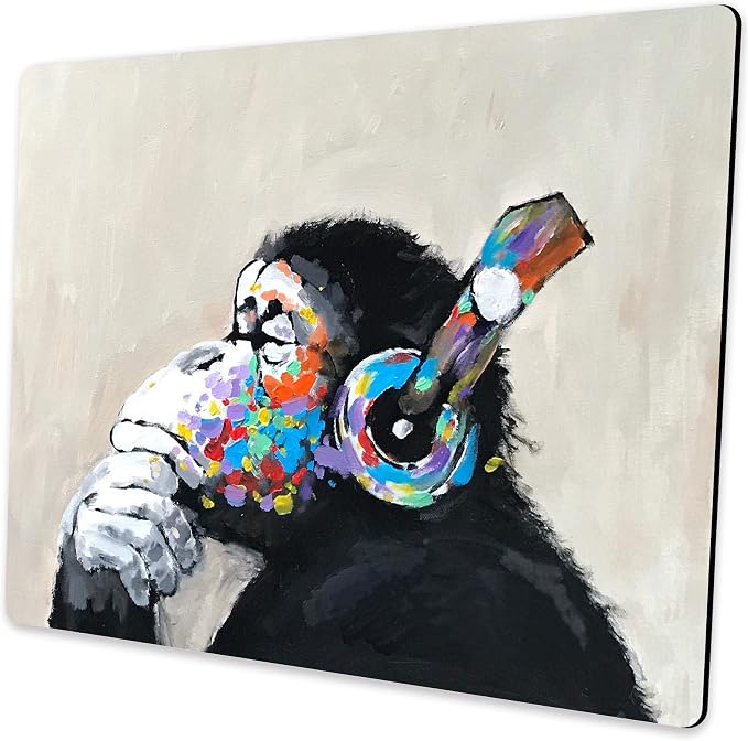 Mouse pad, Mouse pad with Design, Gorilla Oil Painting Graffiti, Funny Home and by Shalysong