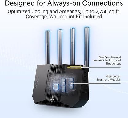 ASUS RT-BE92U BE9700 Tri-Band WiFi 7 Router, Supports New 320MHz Bandwidth & - Image 4