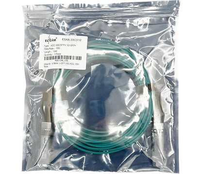 Elfcam® - 8m/26.24ft Fiber Optic Cable OM3 SFP+ to SFP+ AOC 10Gbps, Compatible - Image 9
