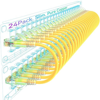 Sokqovt Cat6a Slim 5ft Ethernet Patch Cable - 10G 550MHZ by Unknown