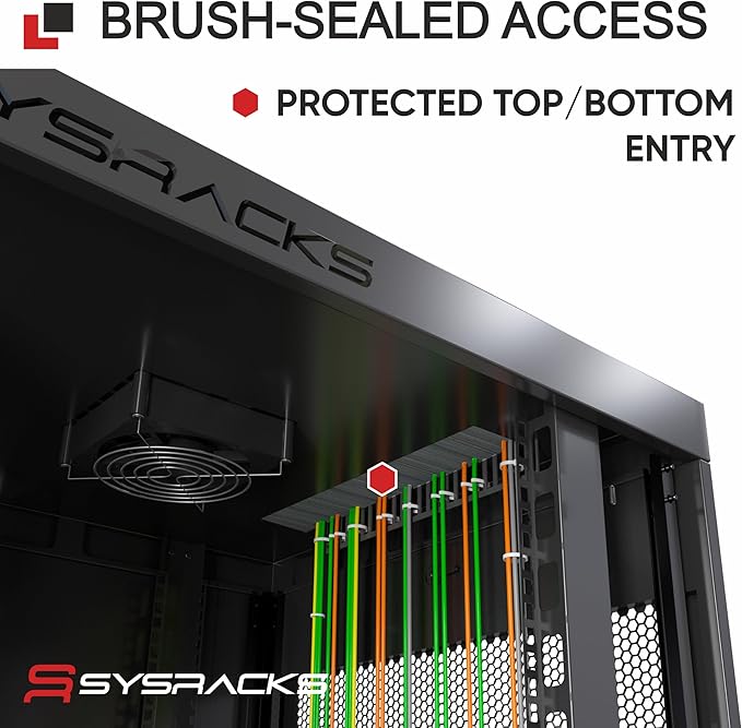 9U Wall Mount Server Rack Cabinet – 19" Network Rack Enclosure, PDU & Shelf - Image 6