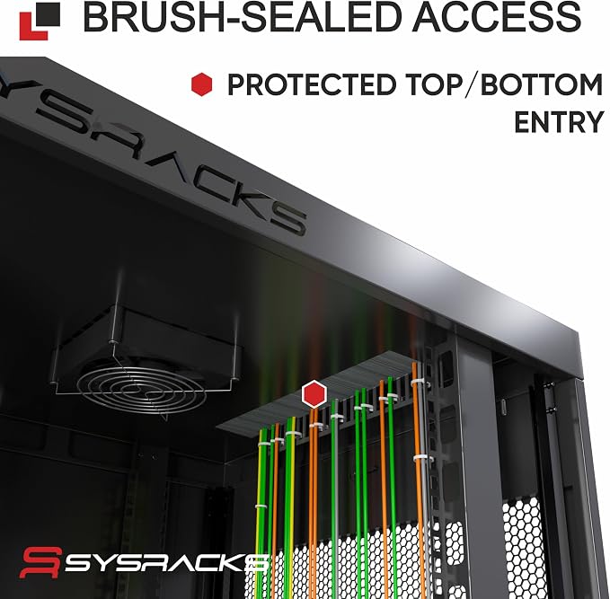9U Wall Mount Server Rack Cabinet – 19" Network Rack Enclosure, PDU & Shelf - Image 7