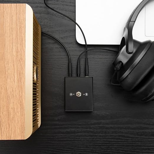 3.5 mm Audio Switcher, 2 Ports Audio Splitter Box Mini Headphone Manual - Image 4