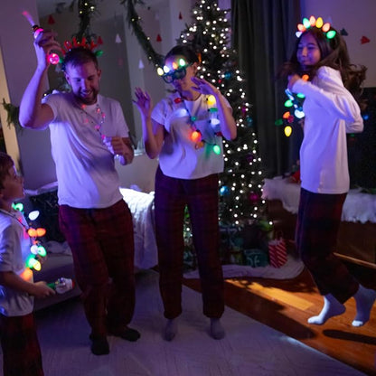 Light Up Party Wearables Set – LED Necklaces & Headbands, 3 Light Modes - Image 6