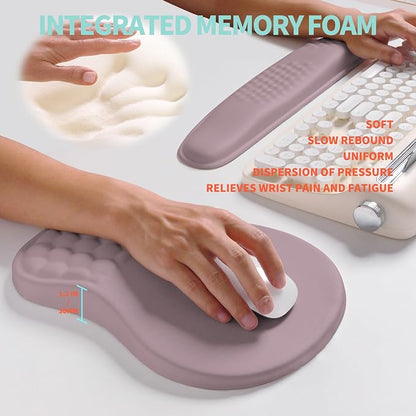 2-in-1 Ergonomic Set, Wave Rise Keyboard Wrist Rest and Massage Bulge Slope - Image 4