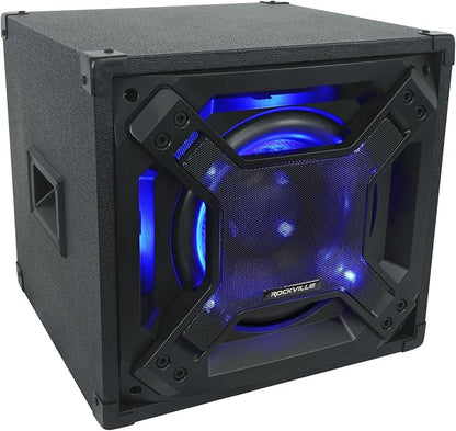 Rockville BASS Blaster 10 750W Powered 10" Home Theater Subwoofer Sub, LED - Image 3