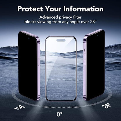 ESR 3 Pack for iPhone 14 Pro Max Privacy Screen Protector, Anti-spy - Image 3