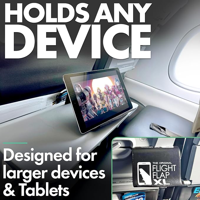 Airplane Tablet Holder, Extra Large 12x7” Flexible Cell Phone and Tablet Holder - Image 4