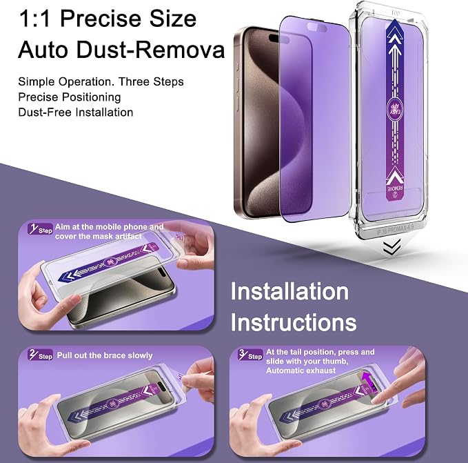2 Pack Anti Blue Light Matte Screen Protector - Image 3