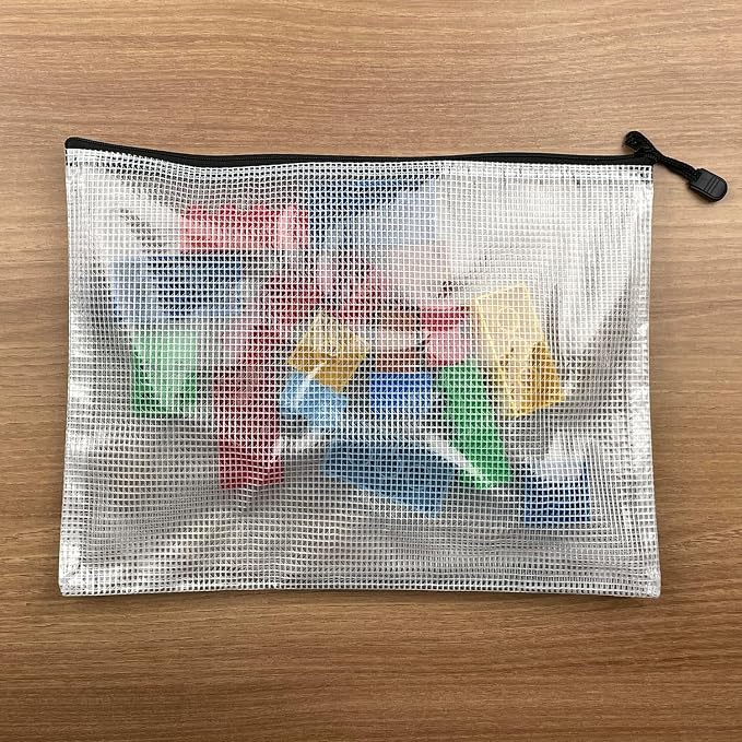 Oaimyy-3"x 5"-20 Pcs-Mesh Zipper Pouch Bag, Zippers Pouches Zip Bags File Bags - Image 8