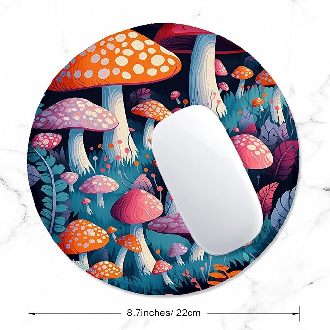 ITNRSIIET Round Mouse Pad with Stitched Edge Premium-Textured Waterproof - Image 2