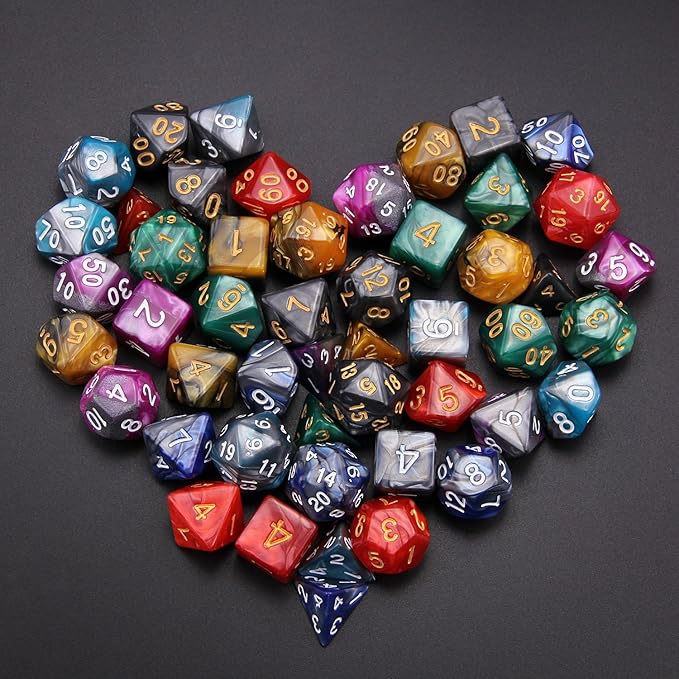 7 Sets Polyhedral Dice Set for Dungeons & Dragons/RPG, Complete D&D/DND Dice - Image 7